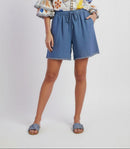 Linen Bermuda shorts (Pink & Blue)