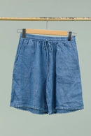 Linen Bermuda shorts (Pink & Blue)
