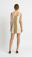 Linen Latte Mini Dress with Pockets