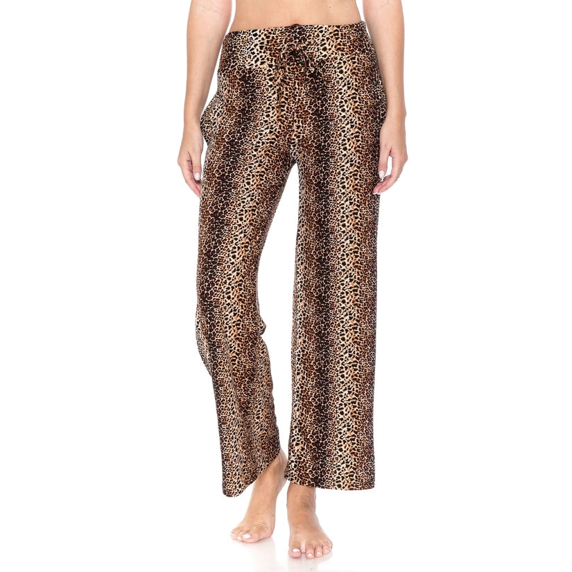 Buttery Soft Print Pajama Pants with Drawstring Animal