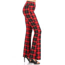 Buttery Soft High Waist Print Palazzo Pants Plaid
