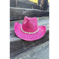 Straw cowgirl hat