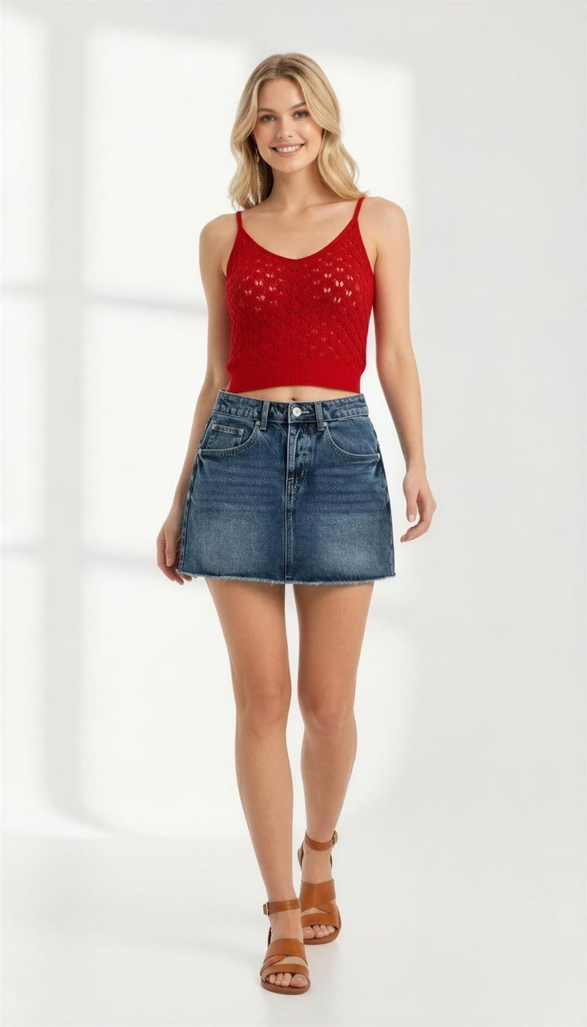 Denim Mini Skirt