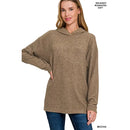 Brushed Hacci Sweater Hoodie Mocha