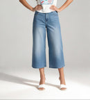 Flared Denim Capris