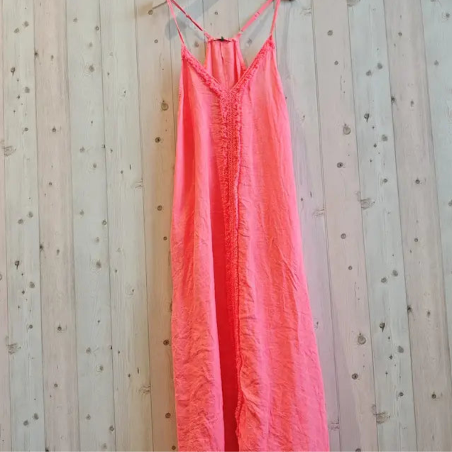 Fluorescent Linen Maxi Dress