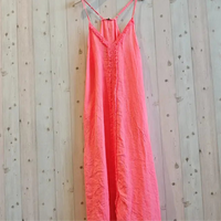 Fluorescent Linen Maxi Dress