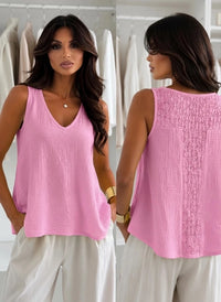 Gauze sleeveless top