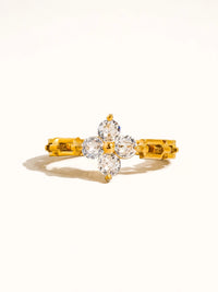 Paradise Island Flower Cubic Zirconia Ring