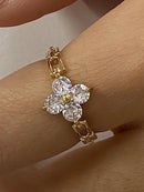 Paradise Island Flower Cubic Zirconia Ring