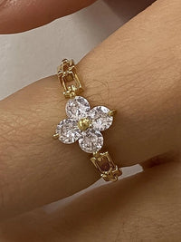 Paradise Island Flower Cubic Zirconia Ring