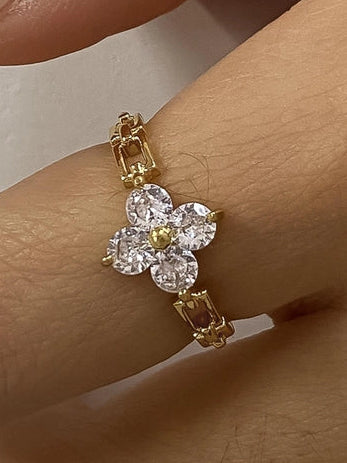 Paradise Island Flower Cubic Zirconia Ring