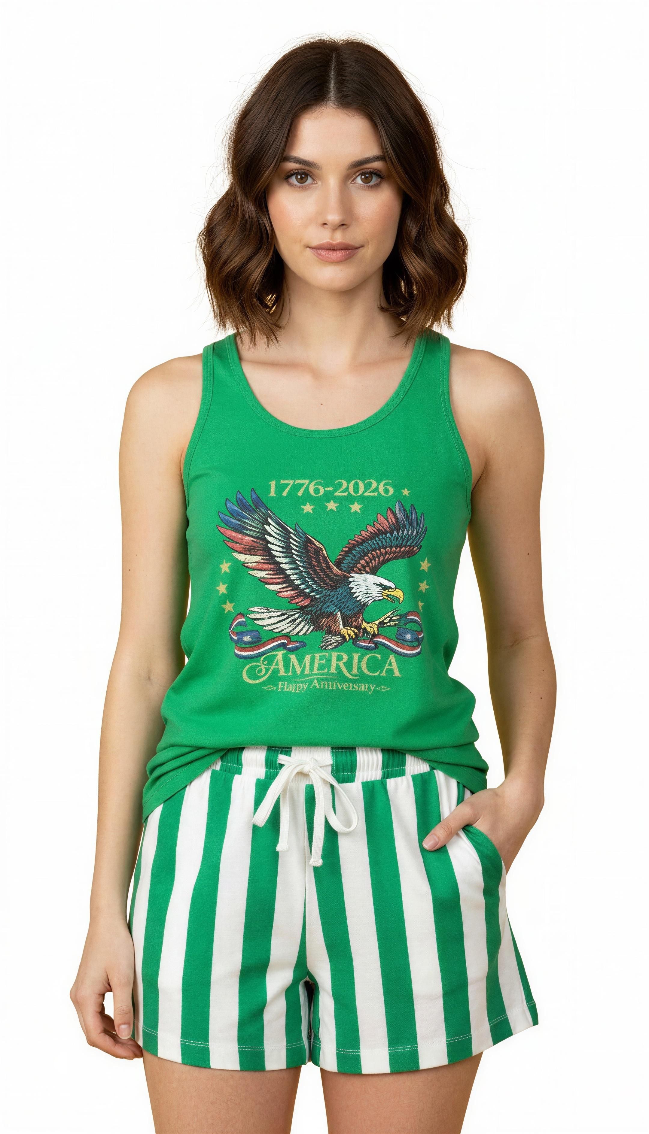250th Anniversary Green Eagle Tank Top
