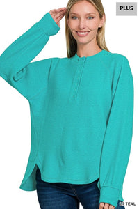 Plus Hacci Henley Top