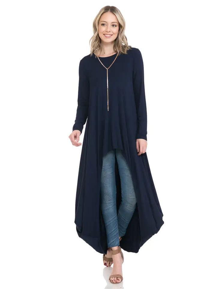 High-Low Top (Navy & Mustard)