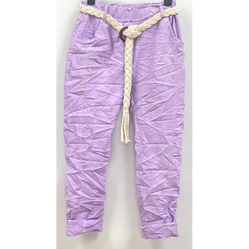 Italian Joggers with Rope Belt