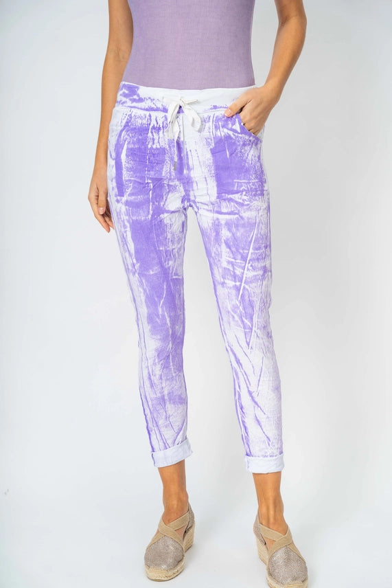 Painted Lavender Italian Jogger Pants