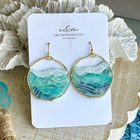 Ocean Wave Earrings 1/2-inch