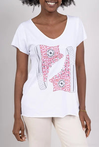 Pink Cheetah Print Shoe Shirt