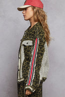 Leopard Gauze & Crochet Jacket
