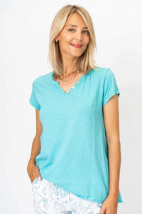 Short Sleeve Shell-Button T-Shirt