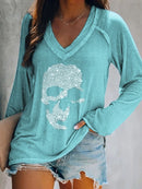 Skull Long-Sleeve Top