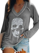 Skull Long-Sleeve Top