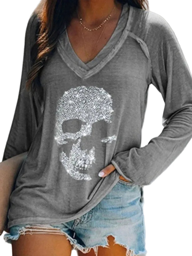 Skull Long-Sleeve Top