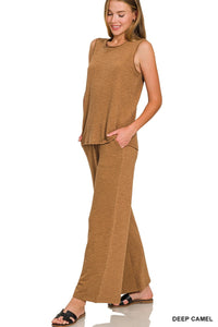 Slub Tank & Pants Set (Multiple Colors)