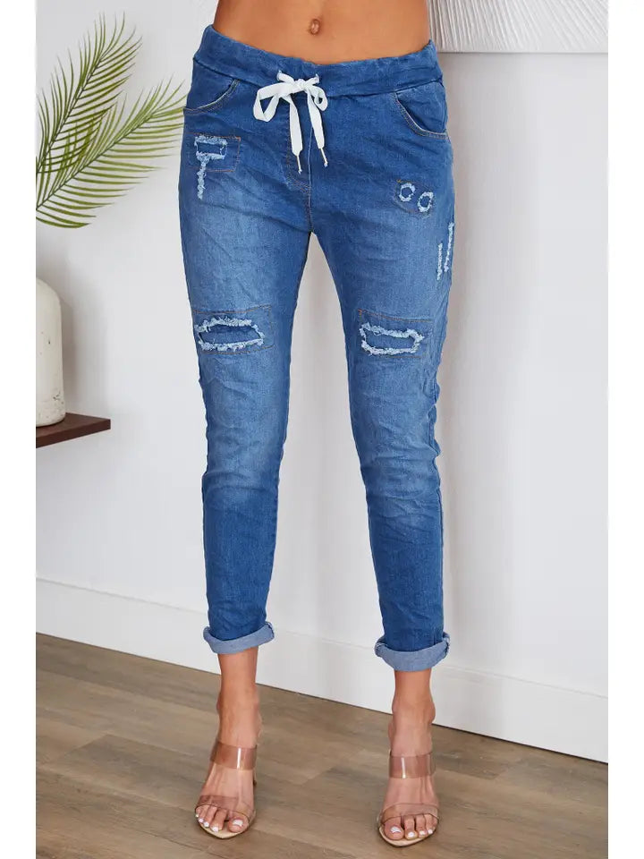 Jogger - Denim Patchwork