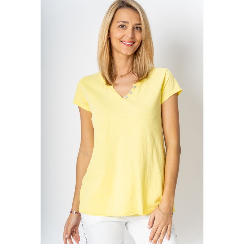Short Sleeve Shell-Button T-Shirt